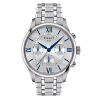 【TISSOT 天梭】官方授權 Chemin Des Tourelles 杜魯爾系列 三眼計時機械錶(T1394621103800)