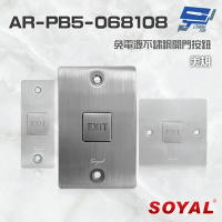 昌運監視器 SOYAL AR-PB5-068108 美規 免電源不鏽鋼開門按鈕 不銹鋼按鈕