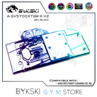 Bykski Full Coverage GPU Water Block For VGA AMD Gigabyte Radeon GV5700XT Gaming OC 8G Graphics Card Watercooler A-GV5700XTGM-X
