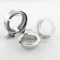 304 Stainless Steel 2 inch Flanges &amp; V-band Clamp Kit Self Align M/F
