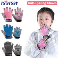 1Pair Kids Cycling Gloves Bike Gloves for Boy Girl Training Outdoor Sports Breathable Anti-Slip Half Finger Road Bike Gloves