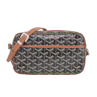 GOYARD CAPVERT 經典塗料帆布相機包-小/黑棕