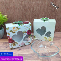 50 Pcs, Box Kemasan 6 x 12.5 cm/ Box Ivory Kemasan Mangkok, dll