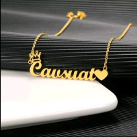 ( beli 1 bonus cincin ) kalung nama best seller anti karat Anak Dewasa