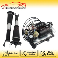 Car Rear Air Suspension Sock Absorber w/ Upper Mount Compressor Pump For Cadillac SRX 4.6L V8 2004 19302764 88957190 15228009