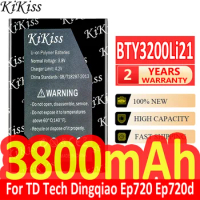 3800mah KiKiss Powerful Battery BTY3200Li21 For TD Tech Dingqiao Ep720 Ep720d Walkie-Talkie Recorder