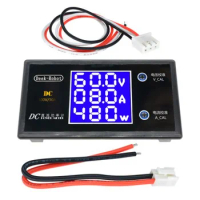 Digital Multimeter DC 0-100V 10A Voltage Amperage Power Energy Meter DC Volt Amp Tester Gauge Monitor LCD Digital Display