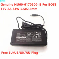 Genuine NU60-6170200-I3 17V 2A 34W 302251-001 AC/DC Adapter For BOSE M2 M3 Speaker Power Supply Charger