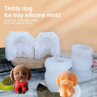 Silicone Maker 3D Dog Shape Silicone Chocolate Mold Whiskey Drink Coffee Milk Tea Baking Tools Kitchen Cocina