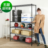 BuyJM超荷重黑烤漆加強型90x45x180CM鐵力士五層架/波浪架-DIY