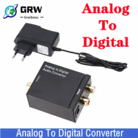Grwibeou Analog To Digital ADC Converter Optical Coax RCA Toslink Audio Sound Adapter SPDIF Adaptor For Apple TV For Xbox360 DVD