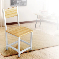 【VENCEDOR】簡約現代風 電腦椅 組合方管鋼構椅(餐桌 椅凳 椅 書桌椅 餐桌椅 木椅 休閒椅-2入)