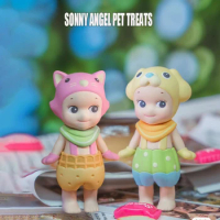 Blind Box Sonny Angel Hipper Pet Treats Series Kawaii Mini Figure Mystery Box Pendant Handmade Girls Gift For Kids Surprise Box