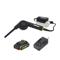 WORX WU597 2.0Ah鋰電x1 2A充電器 開關電源線 20V Maker X 迷你吹風機 BLACK (V000) 