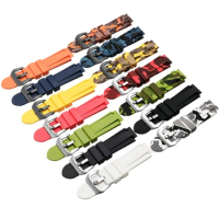 Quality silicone watchband 24*16mm colorful wristband Replacement rubber strap For Timex T2N739 T2N721 720