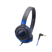 鐵三角 ATH-S100 黑藍色 兒童耳機 大人 皆適用 耳罩式耳機 無麥克風版 | 金曲音響