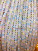 DIY手工飾品配件  天然糖果彩色三色糖果玉髓半成品圓珠散珠1入
