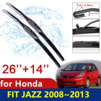 Car Wiper Blades for Honda Fit Jazz 2008~2013 Front Window Windscreen Windshield Brushes Car Accessories GE6 GE7 GE8 GE9 2010