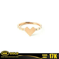 Cincin Emas 17K Type 975 Syifa Hadju Series HK GOLD