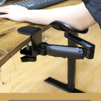 【ZAIKU宅造印象】電腦桌手臂支撐架 360度旋轉人體工學手肘滑鼠架(滑鼠支撐架/鋁合金手托架/手腕支撐)