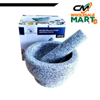 STONE MOTAR AND PESTLE / Lesung Batu/High Quality/ Lumbang Alu / Tumbuk chili ( Nature Granite Stone