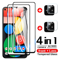 4 In 1 Tempered Glass Screen Protector for Google Pixel 5 Protective Camera Lens Glass on The for Google Pixel 4A 5G Pixel5 4 A