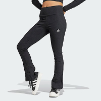 Adidas RIB Flared Pant [II8056] 女 長褲 喇叭褲 亞洲版 運動 休閒 三葉草 緊身 黑