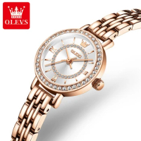OLEVS 5508 Quartz Fashion Watch Gift Stainless Steel Watchband Round-dial