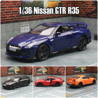 รุ่นรถจำลองนิสสัน GTR R35, RMZ CITY, โลหะผสมหล่อตาย, คอลเลกชันดึงกลับขนาดเล็ก, ของขวัญสำหรับเด็กผู้ช