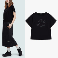 【agnes b.】sport b. 女裝 Dino Pop Art 圖案T恤(黑色)