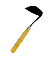 Gathul Miring Kored Rumput Cangkul Miring Baja Asli Gagang Kayu Halus Panjang 30cm Lebar 6cm