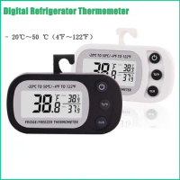 Refrigerator Digital Thermometer Fridge Freezer Thermometer IPX3 Waterproof Digits Record Max/Min Function 20°C~50°C Temps Meter