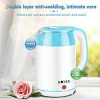 2.5L Household Stainless Steel Electric Kettle  Kitchen Appliances Tool Portable Large Capacity Travel Water Boiler Pot