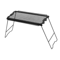 Folding Camping Table Camping Cooking Grate Outdoor Heavy Duty Folding Campfire Grill Small Table for Backpacking RV BBQ