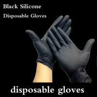 20pcs black disposable gloves latex nitrile butadiene rubber gloves Tattoo special glove accessories tools