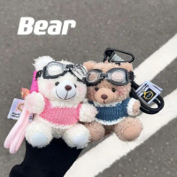 camera mới, camera mới, áo khoác len, gấu trúc, búp bê, móc khóa sáng tạo, kính râm, nhẫn vàng
