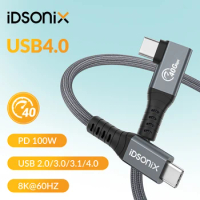 iDsonix Thunderbolt Data Cable Compatible With Thunderbolt 4 Video 8K @60Hz Type USB C 40Gbps PD100W Data Transfer For Macbook