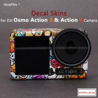 Osmo Action3 Sticker Action4 Decal Skin Protective Film for DJI Osmo Action 3 / 4 Camera Protector Cover Film Sticker Wraps Case