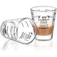 One Shot Glass for Coffee and Espresso, Whiskey Cups, Novelty Design, Home Barware, 45ml
