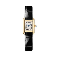 Cartier Tank Louis Mini 16 - WGTA0352 Quartz Alligator Leather Strap Metallics,Black