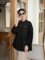 Ederra Sabbie Blouse / Blouse Wanita / Atasan Wanita L/XL Black