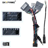 SKYFAME Car 16pin Wiring Harness Adapter For Honda City Greiz Stream Android Radio Power Cable