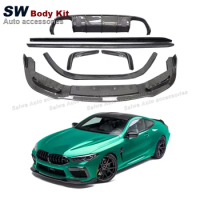 Carbon Fiber V Style Body Kit For BMW F91 F92 M8 Upgrade Bumper Splitter Spoiler Car Accessories Performance Kit