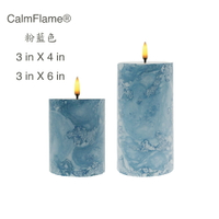 水彩效果，手工製作，仿真，LED電子柱狀蠟燭 CalmFlame® [直送日本]