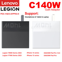 Lenovo Legion C140W GaN Adapter PD3.1/QC3.0/PPS3.0 Type-C C To C Cable for Legion Phone Tablet Laptop Small Portable