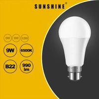 陽光 - LED燈膽 9W / B22釘頭 / 白光6500K LED燈泡 | LED球膽 | LED球泡 (LGT-9B22D-2)