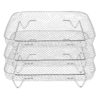 8 Inch Air Fryer Rack for Instant Vortex Air Fryer,Philips,COSORI Air Fryer,Square Three Stackable Dehydrator Racks