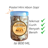 Pastel Mini Rasa Abon Sapi Camilan Nikmat dan Renyah / Kemasan Toples Made By Dapur Mak Omek