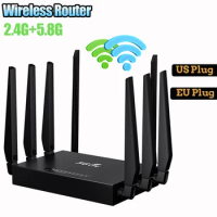5G CPE WIFI6 Router 4*LAN 1*WAN Ports Modem Router with SIM Card Solt Dual Band 2.4G+5.8G Home Router 5dBi High Gain Antennas