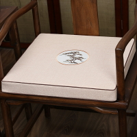 乳膠坐墊 中式壓麻棉麻椅墊紅木沙發坐墊餐椅墊太師椅實木圈椅海綿乳膠椰棕『XY30343』